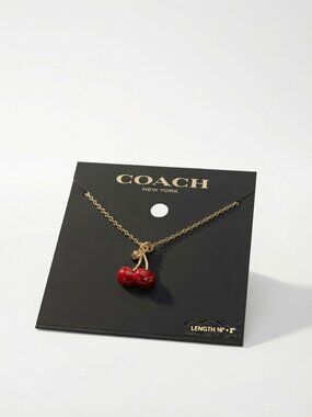 NWT Coach Cherry Pendant Necklace